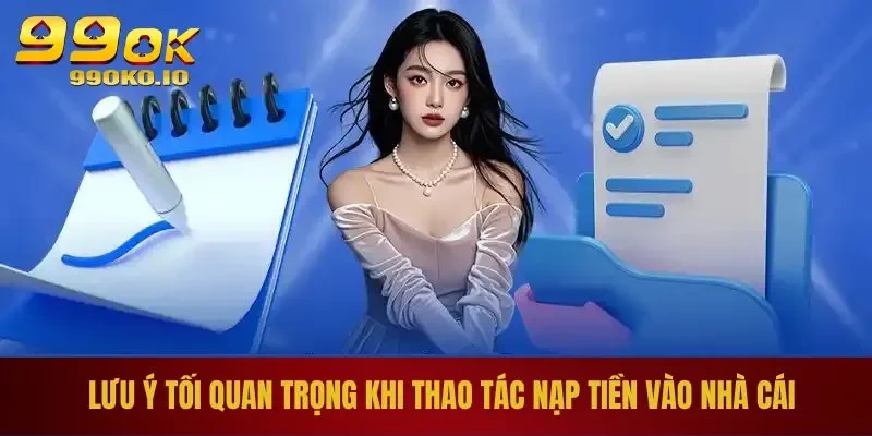 Chi Tiết Cách Nạp Tiền 99OK Theo Từng Kênh Giao Dịch 3 Lưu ý tối quan trọng khi thao tác nạp tiền 99ok vào nhà cái